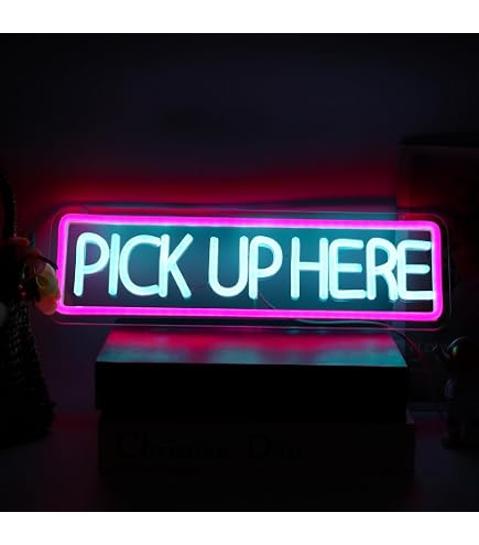 2 Pack Order Here Sign and Pick up Here Sign Led light neon light
